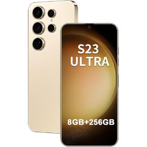 Unlocked Phone S23 Ultra Android Phone 8-core 8GB+256GB Cell Phone 6.8 inch HD Screen Mobile Phone 108MP+48MP Camera 6800 mAh Battery 4G Dual SIM (Titanium Blue)