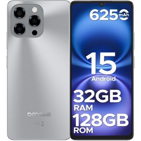 DOOGEE Note 58 Android 15 Unlocked Cellphone,32GB+128GB/2TB Expand Cell Phone with 6.75" HD+ Waterdrop Screen, 6250mah Battery,4G Dual Sim Unlocked Smartphone, Widevine L1/NFC/OTG/Face Unlock, Black