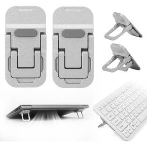 Black Computer Keyboard Stand for Desktop, Tilted Laptop Feet Keyboard Riser Lift for Desk, Universal Self Adhesive Portable Mini Laptop Riser Stand for MacBook Air Pro