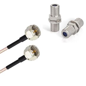 Superbat F-Type Coax Cable 75 Ohm RG179 Cable and F Female to F Female Bulkhead Connector