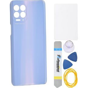 Iridescent Sky Plastic Cover Housing Door Replacement Backs for Motorola Moto G100 Edge S Including Installation Instruction Tool Kit