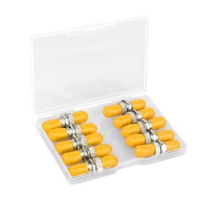 10 Pack ST Fiber Optical Coupler Cable Barrel Connector ST to ST Bulkhead Fiber Coupler Simplex Singlemode (Yellow)