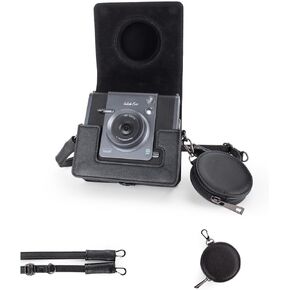 Rieibi camera Case for Instax wide evo camera - Removable Case with Adjustable Shoulder and Lens cap bag (camera not included)
