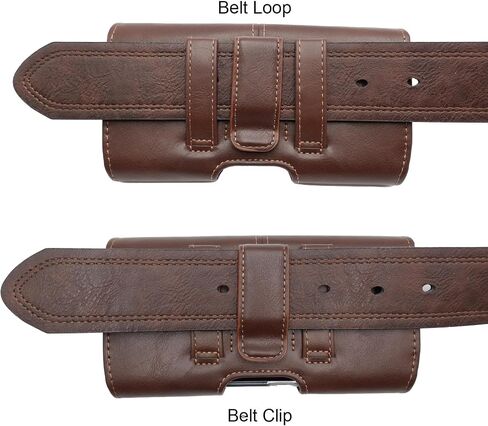 Leather Phone Holster for Men Fit to iPhone 11,12,13,14,15,16,12 Pro, 13 Pro,14 Pro, 15 Pro, 16 Pro, Cell Phone Case with Belt Clip/Loop, Carrying Pouch Phone Holder for Protective Case, Medium in Saudi Arabia