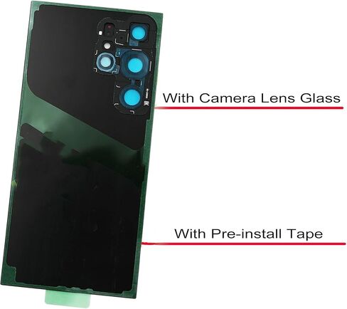 S24 Ultra Back Glass Replacement for Samsung Galaxy S24 Ultra 5G Back Glass Cover for Galaxy S24 Ultra Back Glass with Pre-Installed Camera Lens and Adhesive + Repair Tool Kits (Dark Gray) in Saudi Arabia