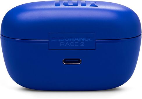 JBL Endurance Race 2 - مقاوم للماء (IP68) سبورت لاسلكية حقيقية مع 4 ميكروفونات للمكالمات الواضحة ، واضحة ، صوت باس نقي ، 48 ساعة من التشغيل ، بالإضافة إلى الشحن السريع وإلغاء الضوضاء النشطة (الأزرق) in Kuwait