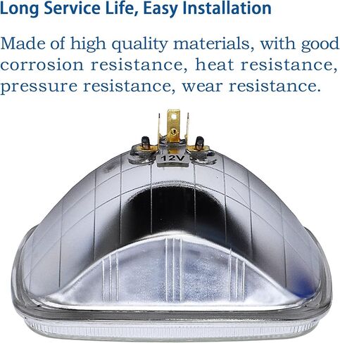 A Pair of H4656 Super Vision Crystal Headlight, Halogen Sealed Beam Headlight, (5“square,165mm) (90/100w), Replaces# H4656 in Saudi Arabia