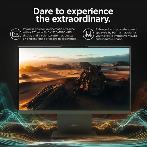 Lenovo ThinkCentre Business All-in-one Computer, 27" FHD IPS Display, 13th Gen Intel Core i5-13420H Processor, 16GB DDR5 RAM, 512GB PCIe SSD, Wi-Fi 6, Webcam, HDMI, USB-C, Windows 11 Pro in Saudi Arabia