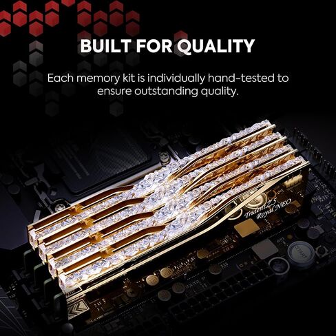 G.Skill Trident Z5 Royal Neo Series (AMD Expo) DDR5 RAM 96GB (2x 48GB) 6000MT/S CL28-36-36-96 1.35V Desktop Computer Memory U-DIMM-GOLD (F5-6000J2836F48GX2-TR5NG) in Kuwait