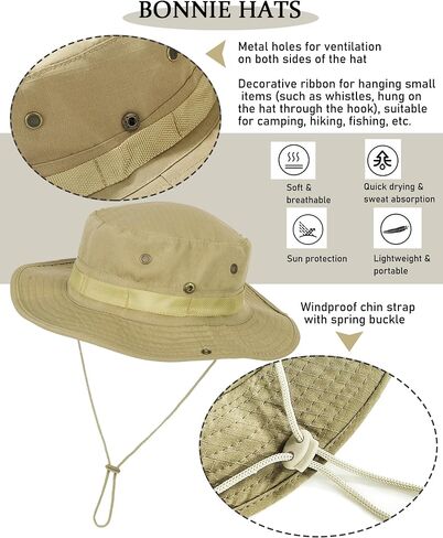 Fishing Sunblock Bucket Hats for Men Women UPF 50+ UV-Protection Cotton Foldable Hiking Garden Safari Beach Boonie Hat in Kuwait