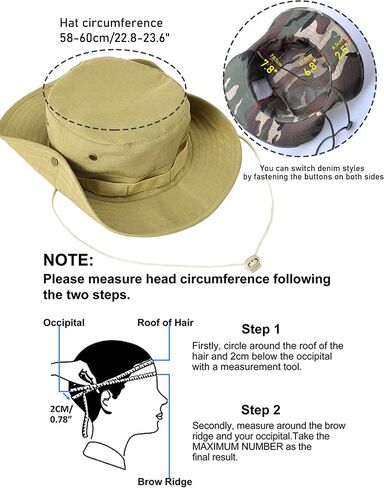 Fishing Sunblock Bucket Hats for Men Women UPF 50+ UV-Protection Cotton Foldable Hiking Garden Safari Beach Boonie Hat in Kuwait