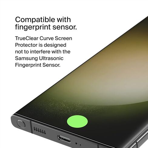 Belkin ScreenForce TrueClear Curve Blue Light Filter Screen Protector for Galaxy S23 Ultra with Edge-to-Edge Fit & Flawless Application w/Included Easy Align Tray for Bubble-Free Application in Saudi Arabia