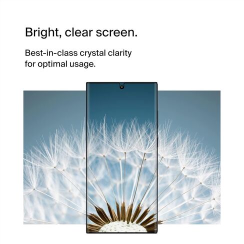 Belkin ScreenForce TrueClear Curve Blue Light Filter Screen Protector for Galaxy S23 Ultra with Edge-to-Edge Fit & Flawless Application w/Included Easy Align Tray for Bubble-Free Application in Saudi Arabia