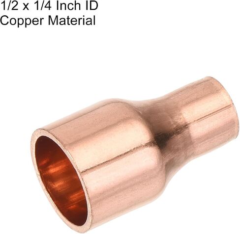 MECCANIXITY Reducing Copper Coupling Fitting Straight with Sweat End, 3/8 x 1/4 Inch ID for HVAC Refrigeration Adapter, Pack of 5 in Saudi Arabia