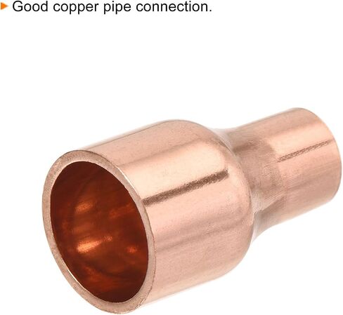 MECCANIXITY Reducing Copper Coupling Fitting Straight with Sweat End, 3/8 x 1/4 Inch ID for HVAC Refrigeration Adapter, Pack of 5 in Saudi Arabia