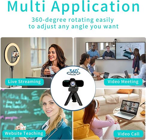 2K Webcam for pc, Plug & Play USB Webcam for Online Classes, Video Calling, Live Streaming in Saudi Arabia
