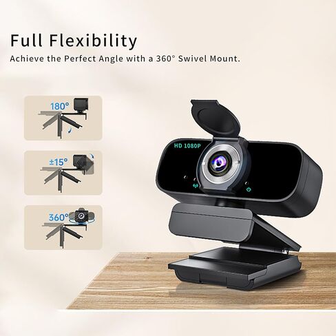 2K Webcam for pc, Plug & Play USB Webcam for Online Classes, Video Calling, Live Streaming in Saudi Arabia