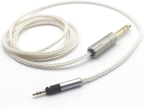 Youkamoo 8 Core Silver Plated Braided Replacement Upgrade Cable Compatible for Sennheiser HD598 HD558 HD518 HD598cs HD599 HD569 HD579 Headphones with 1/4" 6.35mm Plug in Saudi Arabia