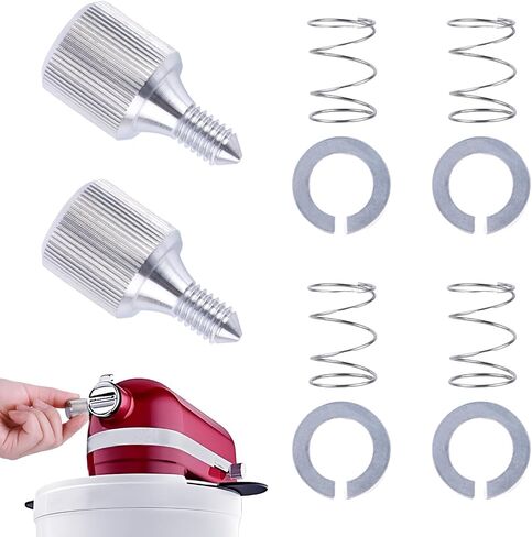 2Pack Mixer Knob Thumb Screw Attachment and 4Pack Stainless Steel Spring and Washer Kit Compatible With Kitchenaid Mixer Parts Accessories in Saudi Arabia
