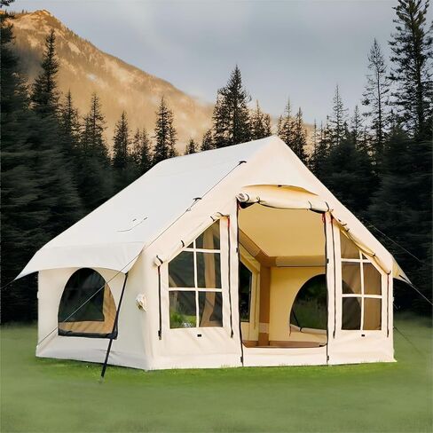 2-4 & 4-6 People Inflatable Tent with Pump, No Assembly Needed Blow Up Air Tent, 4 Season Outdoor Camping Tent, Waterproof Oxford in Saudi Arabia