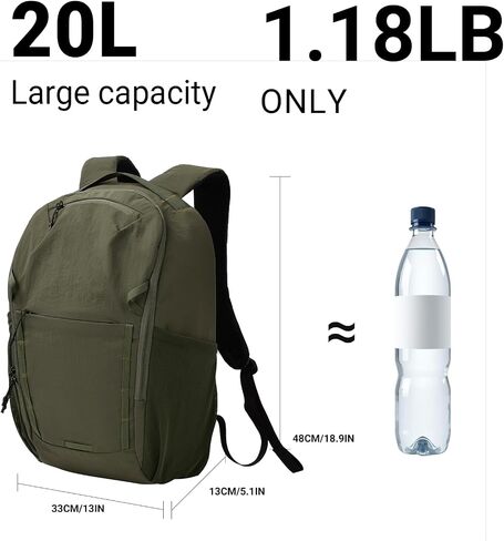 Ultralight Lightweight Hiking Backpack 20L,Small Travel Camping Outdoor Sports Casual Daypack for Men Women,Black in Saudi Arabia