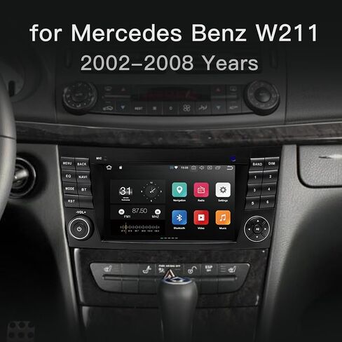 7 Inch 2+64G Car Stereo for Mercedes Benz E Class W211 E200 Carplay Android 13 Auto Radio Upgrade Bluetooth 2002-2009 Dsp Navigation GPS in Saudi Arabia