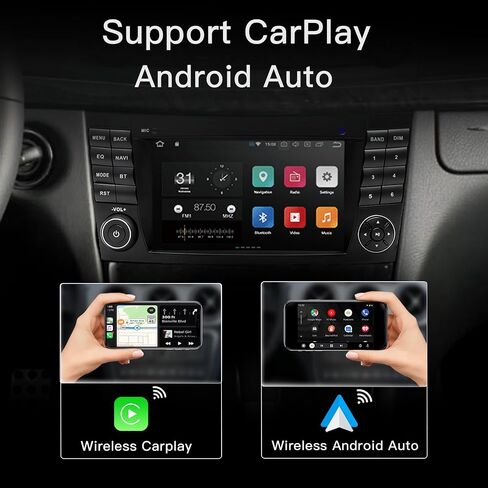 7 Inch 2+64G Car Stereo for Mercedes Benz E Class W211 E200 Carplay Android 13 Auto Radio Upgrade Bluetooth 2002-2009 Dsp Navigation GPS in Saudi Arabia
