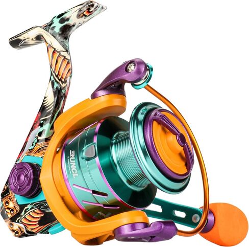 RUNCL Merced II Spinning Reel – 5.2:1 Gear Ratio, Max Drag 22.05 LB, Lightweight, Interchangeable Left/Right Hand, Ideal for Freshwater & Saltwater, Available in 2000, 3000, 4000, 5000 Models in Saudi Arabia