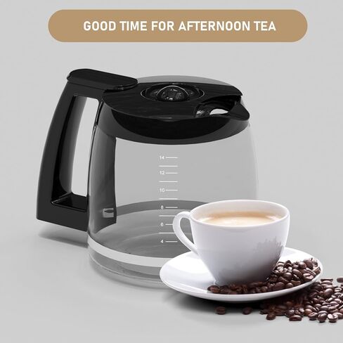 14-Cups Coffee Carafe Replacement Pot Compatible with Cuisinart Coffee Machine DCC-2200RC, DCC-2200, DCC-3200, DCC-3200P1, DCC-3200FR, DCC-3200CPAMZ, DCC-2600, DCC-2800,DCC-1800FR, CBC-7400 CBC-7000PC in Kuwait