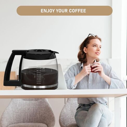 14-Cups Coffee Carafe Replacement Pot Compatible with Cuisinart Coffee Machine DCC-2200RC, DCC-2200, DCC-3200, DCC-3200P1, DCC-3200FR, DCC-3200CPAMZ, DCC-2600, DCC-2800,DCC-1800FR, CBC-7400 CBC-7000PC in Kuwait