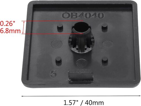 20 Pieces 1010 Plain Plastic End Cap Square Black Cover Caps for Aluminum Extrusion Profile Protection (25 x 25 mm) in Saudi Arabia