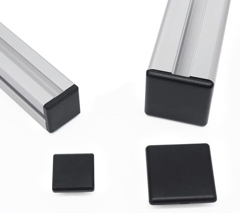 20 Pieces 1010 Plain Plastic End Cap Square Black Cover Caps for Aluminum Extrusion Profile Protection (25 x 25 mm) in Saudi Arabia