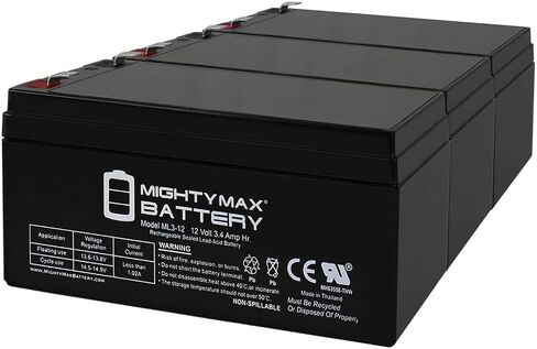 Mighty Max Battery 12V 3AH SLA Replacement Battery for B&B BP3-12 in Saudi Arabia