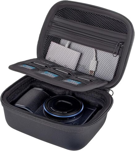 Rieibi Camera Case for Sony ZV-1F/ zv-1 mark ii, for Canon G7X Mark III/ G7X Mark II / SX740 hs,for ricoh GR III,for panasonic zs99,Zipper, accommodate data cables, chargers and other accessories in Saudi Arabia
