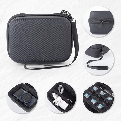 Rieibi Camera Case for Sony ZV-1F/ zv-1 mark ii, for Canon G7X Mark III/ G7X Mark II / SX740 hs,for ricoh GR III,for panasonic zs99,Zipper, accommodate data cables, chargers and other accessories in Saudi Arabia