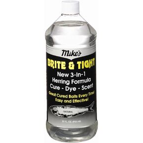 Atlas Mike's Brite N Tight Herring Natural Scent and Dye Gel for Fishing Bait to Attract Fish, 2-Ounce, Clear
