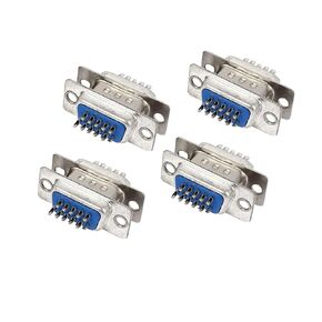 DB15 15-Pin 3-Row Male to Female Connector VGA Cable Adapter 4sets Automotive Parts