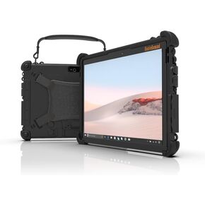 MobileDemand Ultra Rugged Standard Case for Microsoft Surface Go & Go 3 Heavy Duty Tablet Case Briefcase Handle, Hand Strap, Keyboard Compatible Shock Absorbing, Fully Protective