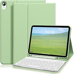حالة مع لوحة المفاتيح لـ iPad (A16) الجيل الحادي عشر/العاشر 11 بوصة 2025/10.9 بوصة 2022 ، لوحة مفاتيح Bluetooth القابلة للفصل ، غطاء لوحة مفاتيح Folio مع حامل قلم رصاص لـ iPad 10 Gen ، Pink