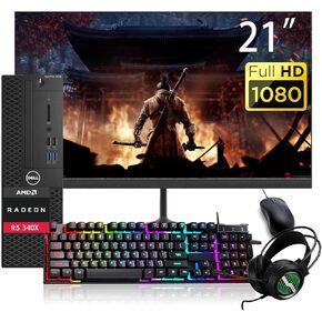 Dell Optiplex 3050 SFF Desktop PC, 21.5" FHD(1920x1080) Monitor, RGB Headset, AMD Radeon R5 340X, Core i5-6500, 16GB DDR4, 1TB SSD, Keyboard, Mouse, Windows 10 Pro (Renewed)