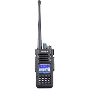 HD1 Ham Radio, Dual Band Two Way Radio, DMR Handheld Radio, Long Range Portable Radio 3200mAh Rechargeable FM Radio Emergency Alarm, Walkie Talkie for Outdoors with Antenna (Black 1 Pack)