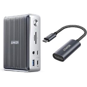 Anker 577 Thunderbolt Docking Station (13-in-1, Thunderbolt 3) with USB-C to DisplayPort Adapter
