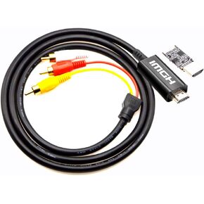 HDMI إلى RCA كابل ، 5 أقدام ، استقرار فائق للغاية ، قابس ولعب ، مثالي لمشغلات DVD عالية الدقة ، أجهزة استقبال HDTV ، أجهزة التلفزيون ، أجهزة العرض ، أجهزة الاستقبال A/V