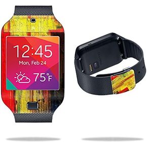 جلد Mayyskins متوافق مع Samsung Galaxy Gear 2 Neo Smart Watch Cover Skins Sticker Watch Lainted Wood