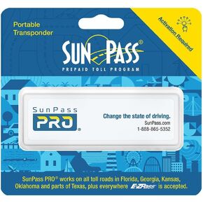 SunPass PRO Portable Transponder, Prepaid Toll Program for Florida, Florida and 21 Other States, and Anywhere EZPass is Accepted