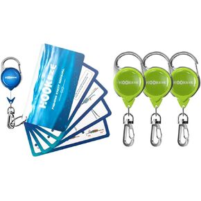 HOOK-EZE Fly Fishing Zinger Retractor (3 Pack), Fishing Knot Tying Cards to 8 Essential Fishing Knots, Come with A Fly Fishing Zinger Retractor