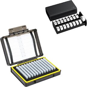 M.2 SSD Case + LR44 Holder：M.2 SSD Case with Button Round Battery Storage Case