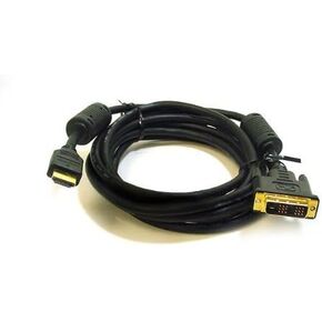 Monoprice 6ft 28AWG High Speed HDMI to DVI Adapter Cable w / Ferrite Cores - Black (2 Pack)