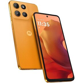 Motorola Moto G15 4G LTE (XT2521-2) 4+256GB Dual Sim | GSM Unlocked | International Model | for T-Mobile, Metro PCS, Mint & Tello - (Orange)