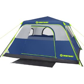 4/6 Person Instant Tent, Waterproof Pop Up Tents for Camping with Rainfly, 60 Seconds Easy Setup, Automatic Cabin Tent for Family Camping with Expandable Carry Bag & Upgraded Ventilation